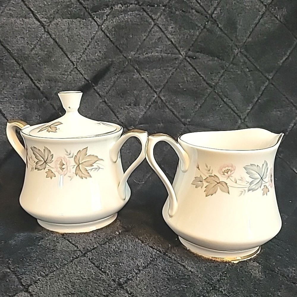 Empress China Chatham R1904 Creamer & Sugar Bowl + Lid Japan - Picture 2 of 16